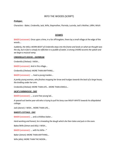 Into The Woods Full Script
