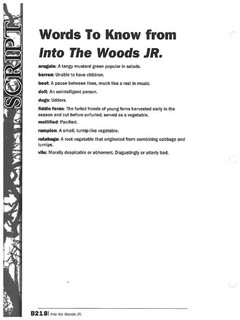 Into The Woods Junior Script