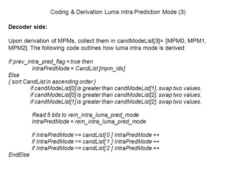 Intra Prediction Matlab Code