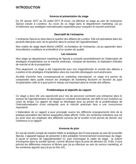 Intro Rapport De Stage