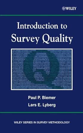 Intro To Survey Quality Wiley Series In Survey Methodology