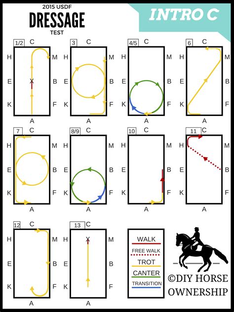 Dressage pattern Dressage exercises Horse exercises Dressage tests