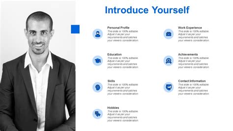 Introduce Yourself Sample Powerpoint Presentation For Job Interview Ppt
