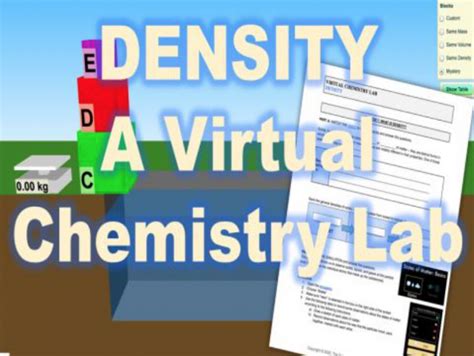 Introducing Density A Free Virtual Chemistry Lab Activity Virtual Density Lab Worksheet - Virtual Density Lab Worksheet