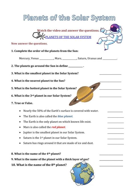 Introducing Solar System Research Worksheets Blue Planet Worksheet - Blue Planet Worksheet