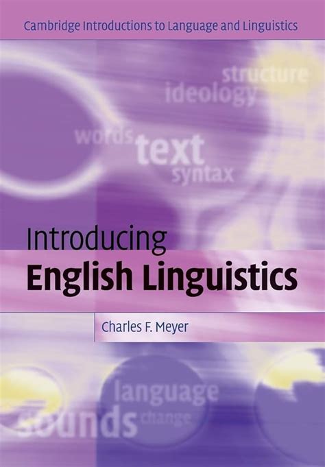 Download Introducing English Linguistics Cambridge Introductions To Language And Linguistics 