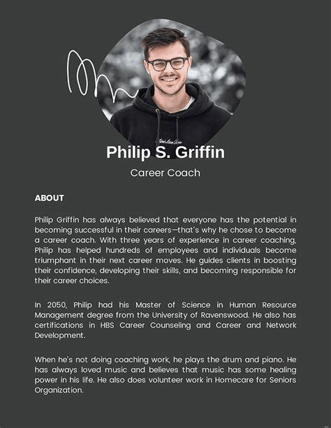 introduction biography examples design