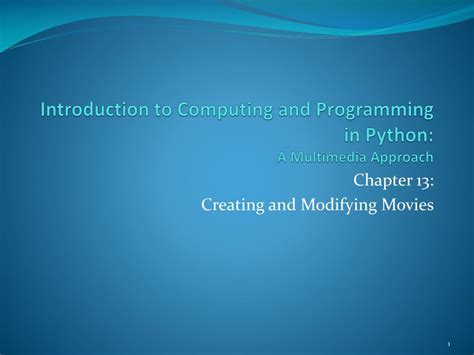 Introduction Computing Programming Multimedia Approach