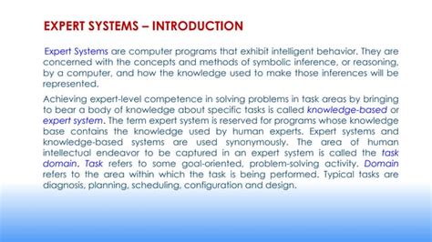 Introduction Expert Systems