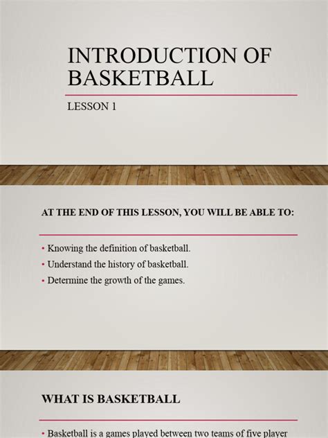 Introduction Of Basketball