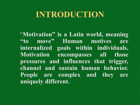 Introduction Of Motivation