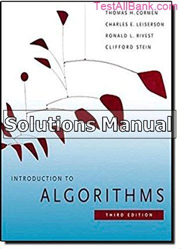 introduction to algorithms solutions manual