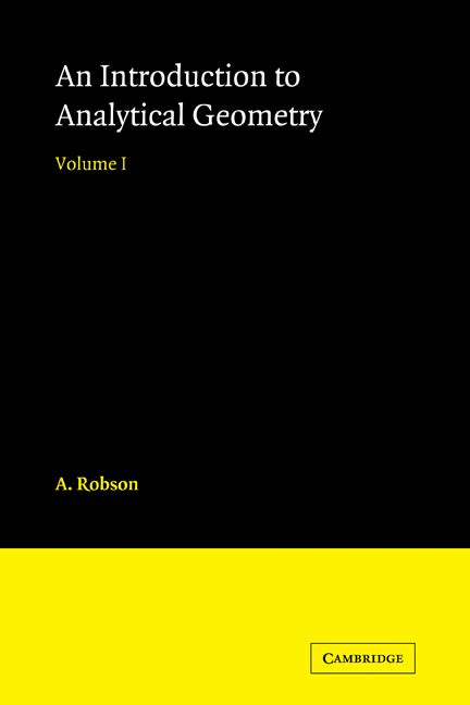Introduction To Analytical Geometry
