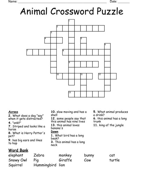 Introduction To Animals Crossword Answer Key Free Pdf Introduction To Animals Crossword Answer Key - Introduction To Animals Crossword Answer Key