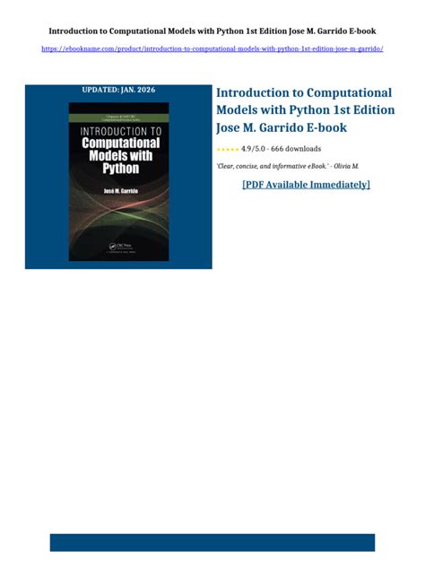 Introduction To Computational Models Using Python Cs4491