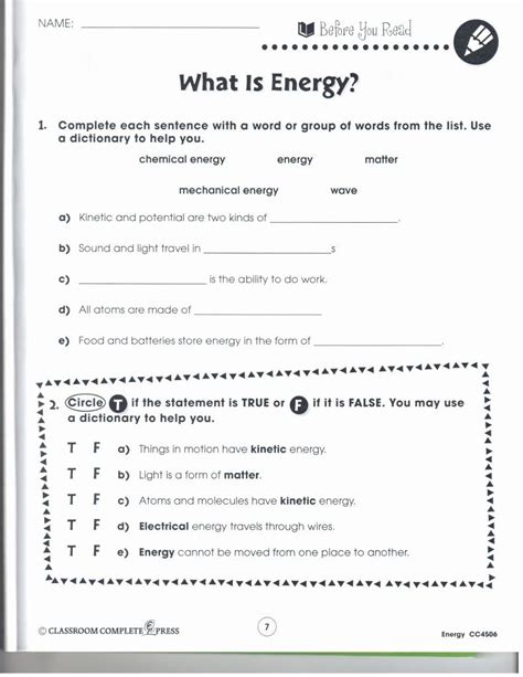 Introduction To Energy Worksheet Answers Mdash Db Excel Matter And Energy Worksheet Answers - Matter And Energy Worksheet Answers