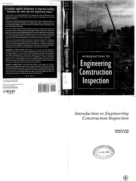 Introduction To Engineering Construction Inspection