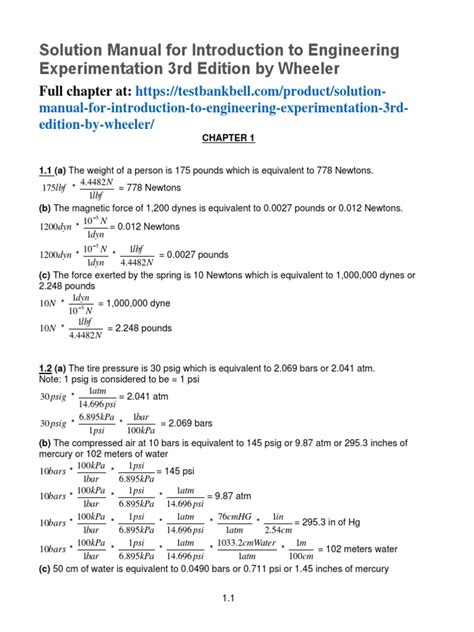 introduction to engineering lab solutions manual