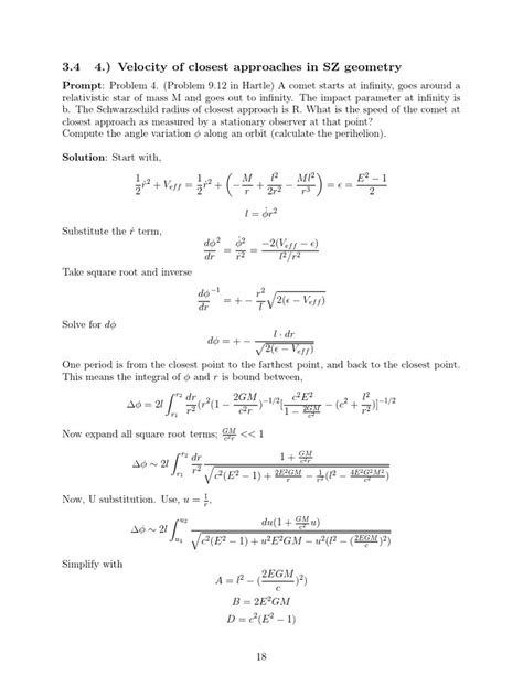 Introduction To General Relativity Solutions To P