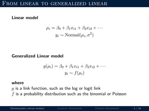 Introduction To Generalized Linear Models