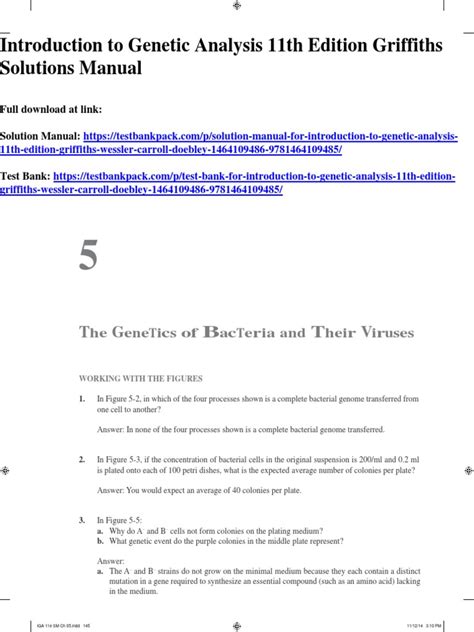 Introduction To Genetic Analysis Solutions 10th