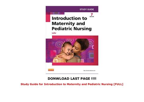 introduction to maternity and pediatric nursing study guide answer key