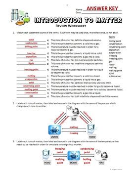 Introduction To Matter Review Worksheets Editable Tpt Introduction To Matter Worksheet Answers - Introduction To Matter Worksheet Answers