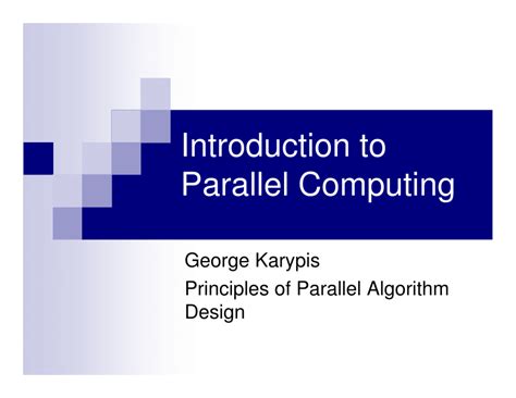 Introduction To Parallel Algorithms And Architectures Arrays Trees And Hypercubes