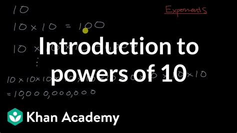 Introduction To Powers Of 10 Video Khan Academy The Powers Of Ten Math - The Powers Of Ten Math