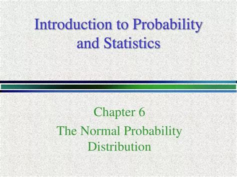introduction to probability and statistics