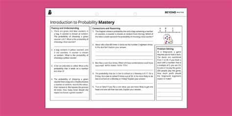 Introduction To Probability Mastery Worksheet Twinkl Introduction To Probability Worksheet - Introduction To Probability Worksheet