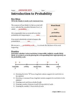 Introduction To Probability Worksheet Zero To One Common Introduction To Probability Worksheet - Introduction To Probability Worksheet