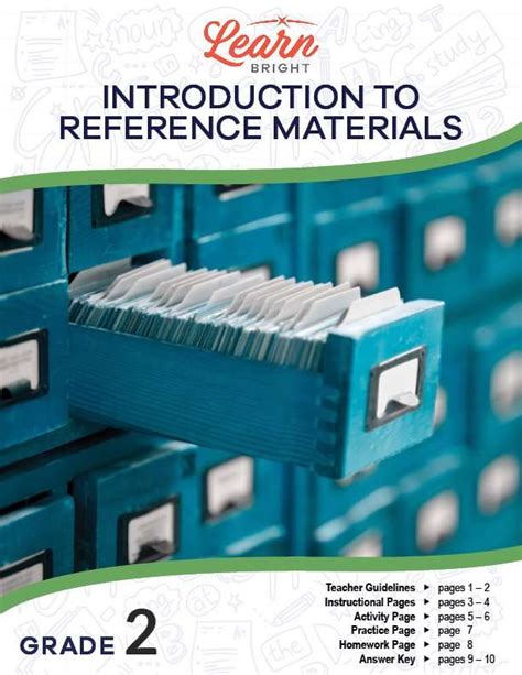 Introduction To Reference Materials Learn Bright Reference Material Worksheet - Reference Material Worksheet