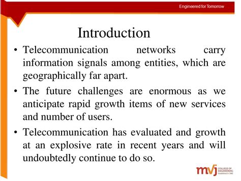 Introduction To Telecommunication Electronics