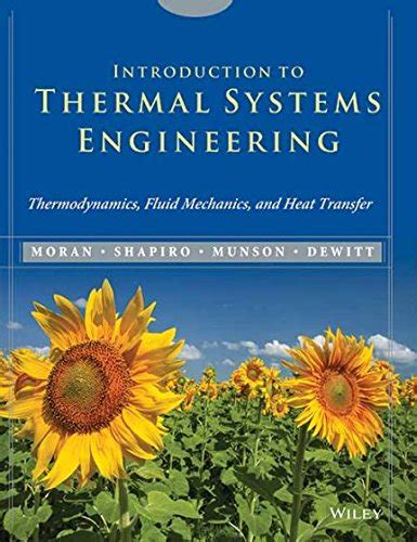 Introduction To Thermal Systems Engineering Moran
