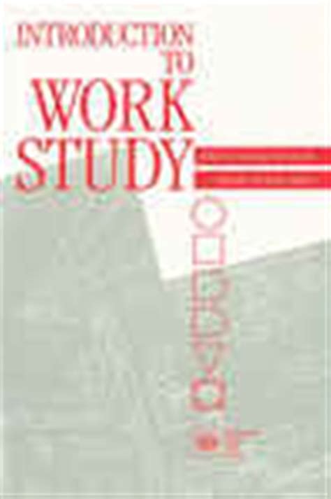 Introduction To Work Study 4th Edition Fwwoev