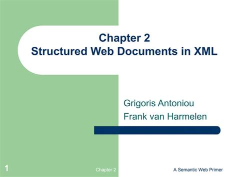 Introduction To Xml And Web Technologies