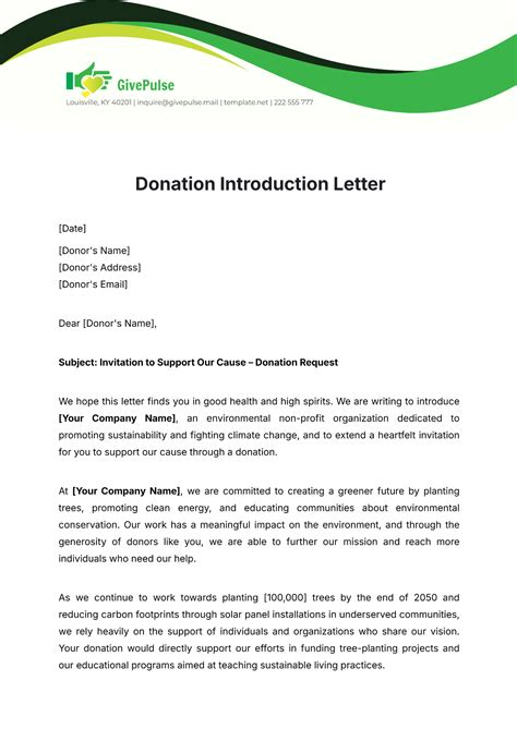 Full Download Introduction Letter To Donor 