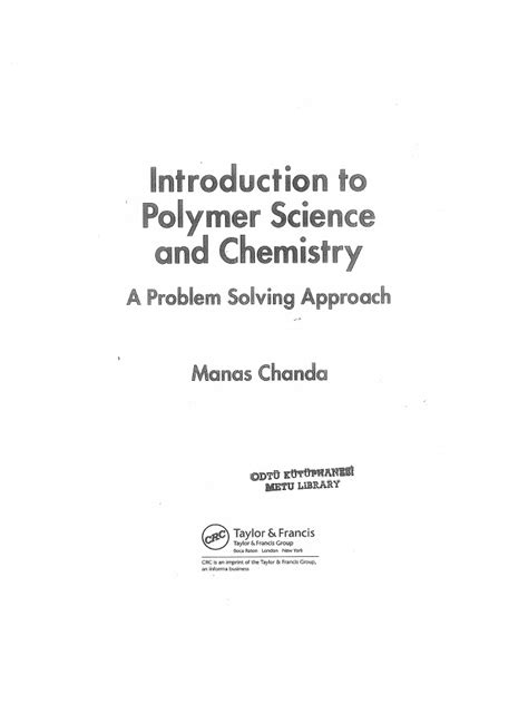 Download Introduction Polymer Science Chemistry Problem Solving 