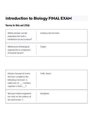 Full Download Introduction To Biology Final Exam Study Guide 
