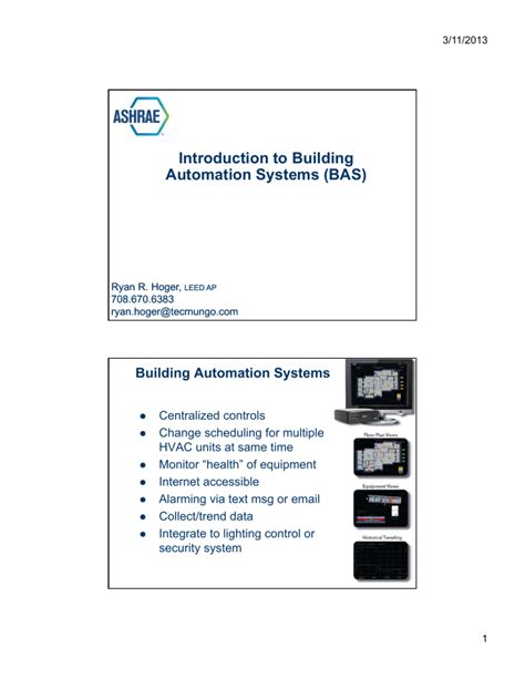 Download Introduction To Building Automation Systems Bas 