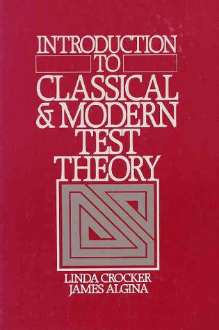 Full Download Introduction To Classical And Modern Test Theory 