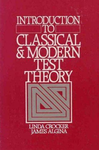 Full Download Introduction To Classical And Modern Test Theory 