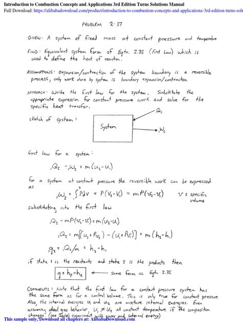 Full Download Introduction To Combustion Turns Solution Manual 