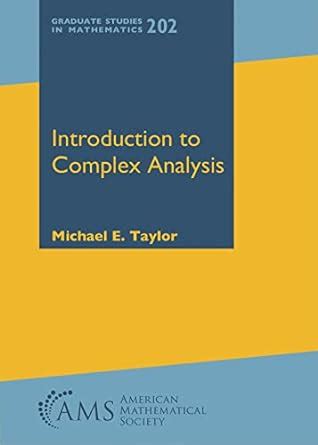 Full Download Introduction To Complex Analysis Michael Taylor 