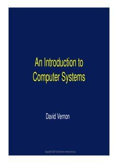 Full Download Introduction To Computer Architecture David Vernon 