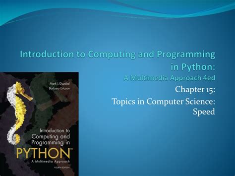 Download Introduction To Computing And Programming In Python A Multimedia Approach 