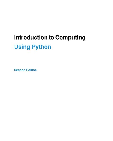 Download Introduction To Computing Using Python Exercise Answers 