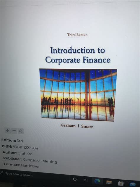Read Online Introduction To Corporate Finance 3Rd Edition 