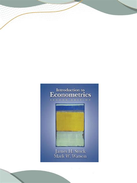 Read Online Introduction To Econometrics 2Nd Edition Ebook 